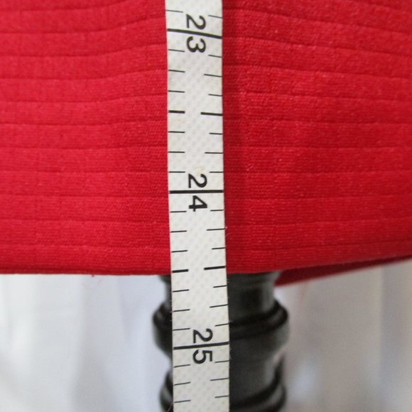 Vintage NYP Suits Red Dress Suit Set Skirt and Jacket Size 14 Long Sleeve Career - Picture 7 of 12